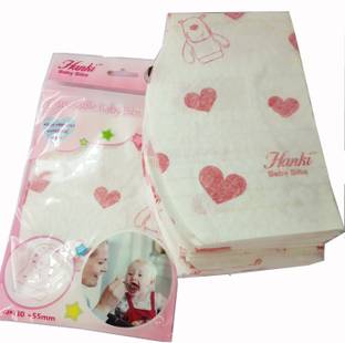 Hanki Disposable Baby Bibs for Infants and Kids for Easy Travel and Eco Friendly _ Pack of 10