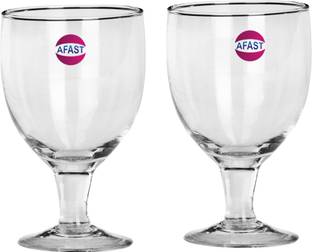 1st Time (Pack of 2) Bavrage Tumbler Multi Purpose Wine Glass Transparet & Self Designer Set Of 2 Stylish Glass -WI26 Glass Set Wine Glass