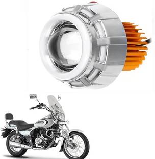 RWT Projector Lamp Headlight with Dual Ring COB LED Angel Eye Rings-804 Headlight Motorbike LED for Bajaj (12 V, 35 W)
