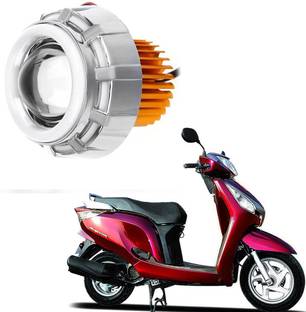 RWT Projector Lamp Headlight with Dual Ring COB LED -822 Headlight Motorbike LED for Honda (12 V, 35 W)
