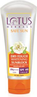 LOTUS Sunscreen - SPF 40 PA+++ Herbals Safe Sun Dry-Touch Whitening Sunblock