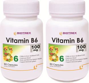 BIOTREX NUTRACEUTICALS Vitamin B6 - 100mg (60 Capsules)