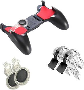 LIFEMUSIC Game Pad 5-in-1 Shoot Aim Move Buttons Gamepad Set for PUBG trigger for mobile gamepad 5 in 1|best pubg trigger controller joystick with l1 r1 | Mobile Gaming Trigger for PUBG/Fortnite/Rules of Survival Gaming Grip and Gaming Joysticks for 4.5-6.5inch Android iOS Phone [Mobile Game Controller] Fire Shooter Controller Button Aim Key,Gaming  Gaming Accessory Kit