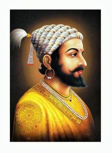 Maratha Shivaji Maharaj Sparkle Print Wall Sticker Poster Without Frame Fine Art Print