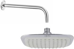 CERA - Overhead Rain Shower Square 200x200 mm (8âx8â) with Shower Arm 380 mm (15") and Wall Flange Shower Head