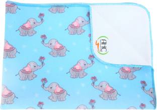 AHC Baby Printed Quick Dry Sheet (Size: X-Large, 200 cm x 140 cm, Elephant Print) Bed Protector Bunk