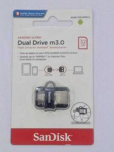 SanDisk Dual Drive m3.0 32 GB OTG Drive Compatible with Desktop Computer, Mobile, Tablet, Television, Laptop USB 3.0 Plastic Case