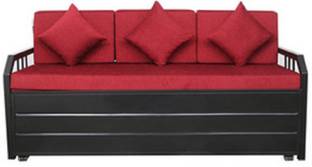 Royal Interiors King Size 3 Seater Double Metal Pull Out Sofa Cum Bed