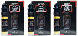 aco Dark Night Alcohol - Free Attar Roll On 8ml Each (Pack of 3) Floral Attar