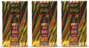aco Goldy Alcohol - Free Attar Roll On 8ml Each (Pack of 3) Floral Attar