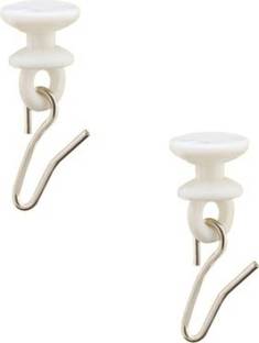 TRIS White Curtain Hooks Metal