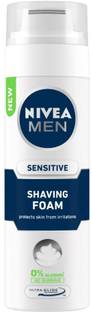 Nivea Men Sensitive Shaving Foam with 0% Alcohol & Camomile, Softens Hair for Smooth Shave