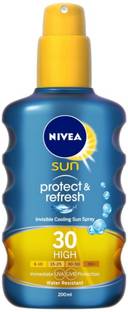 NIVEA Sunscreen - SPF 50 PA++ SUN Protect & Refresh Invisible Cooling Spray SPF 30