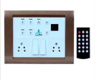 ECOMAX Remote controlled switchboard for 4 lights & 1 Fan - METALLIC BROWN 7 A Two Way Electrical Switch