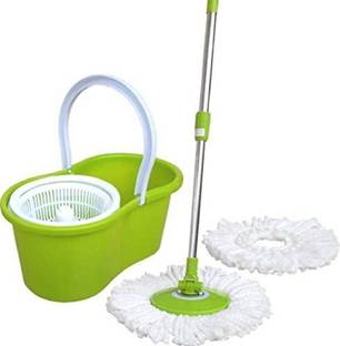 JSN 360 Degree Easy Floor Cleaning, 2 Refill Head Mop Set