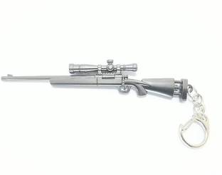 eWAVE PUBG Real 3D Metal Body M24 SES Sniper Weapon 120mm Length Locking Key Chain