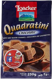 LOACKER Quadratini Chocolate, (Imported) 250g Wafers Bars