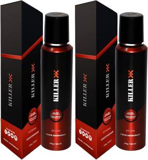 KILLER Storm Liquid Deodorant 150ML Each (Pack of 2) Perfume Body Spray - For Men & Women (300 ml, Pack of 2) Deodorant Spray  -  For Men & Women