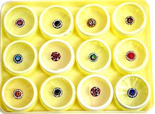 YASHANSH MULTICOLOR SINGLE BINDI ROUND WOMEN Multicolor Bindis