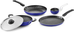 Urban Chef Sparkle Finish Heavy 5 Pcs Non-Stick Coated Cookware Set