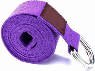 Leosportz Yoga Strap Made from Durable Cotton with Adjustable D-Ring Cotton Yoga Strap