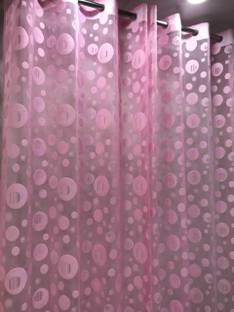 RIDHAAN 274 cm (9 ft) Net Semi Transparent Door Curtain (Pack Of 2)