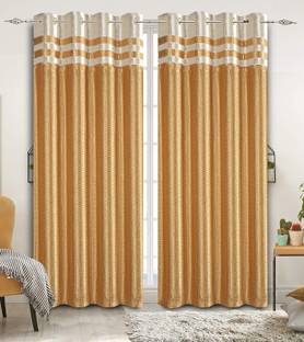 LE HAVRE 152.4 cm (5 ft) Polyester Room Darkening Window Curtain (Pack Of 2)