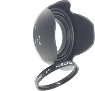BOOSTY BRANDED 52mm Flower Shape Lens Hood For D3200 D40 D3000 D5100 D3100 D60 D5000 18-55mm f/3.5-5.6. with 52mm Saftey uv Lens Filter  Lens Hood