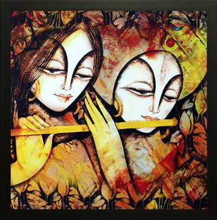 saf Radha Krishna Oil 12 inch x 12 inch Painting