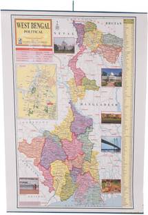 CRAFTWAFT'S WESTBENGAL MAP ROLLING CHART (24X20INCH) Photographic Paper