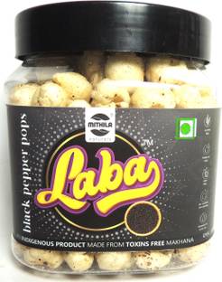 Mithila Naturals LABA Roasted Flavoured Makhana Snacks ( BLACK PEPPER POPS )- MM-125-LBPJ