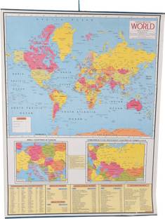 CRAFTWAFT'S WORLD MAP ROLLING CHART (24X20INCH) Photographic Paper