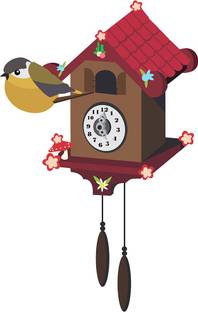 WALLSTICK 80 cm Colorful Clock Removable Sticker