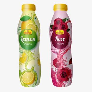 Haldiram's Rose Squash and Lemon Squash (Combo Pack)