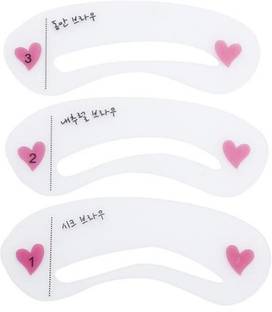 AlexVyan Special 3 Different Style Reusable Eyebrow Card Stencil Eye Brow Grooming Shaping Template Make Up - Set of 3 Pieces for Women Girl Ladies Eyebrow Stencil