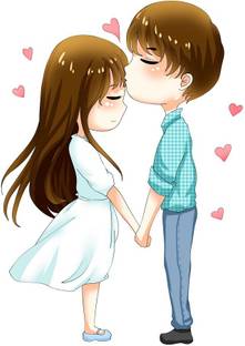 WALLSTICK 65 cm A Kissing Couple Removable Sticker
