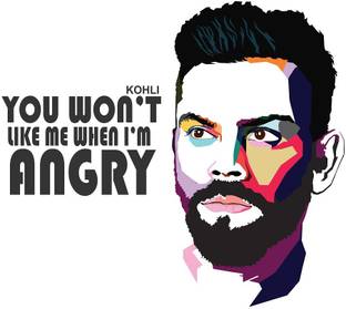 WALLSTICK 60 cm Virat Kohli Removable Sticker