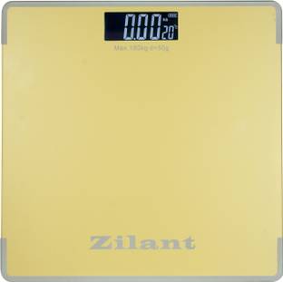 Zilant 6 mm Automatic Personal Digital Weight Machine With Large LCD Display and 4 Sensor Technology For Accurate Weight Measurement (Yellow) Weighing Scale