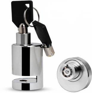 TRP Traders Heavy Duty Disc Brake Lock Anti Theft Stainless Steel 7mm Pin Wheel Locking Security Lock for Bike and Motorcycle (Chrome) " Heavy Duty Disc Brake Lock Disc Lock
