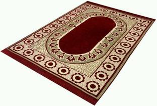 Rudra Decor Red Cotton Carpet