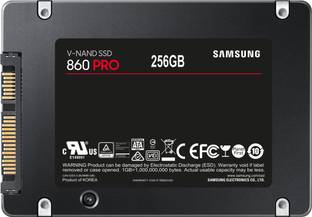 SAMSUNG 860 Pro 256 GB Laptop, Desktop Black SATA III Internal Solid State Drive (SSD) (MZ-76P256BW)
