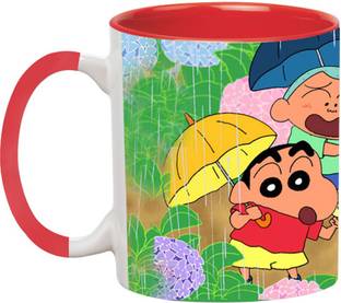 ARTBUG Shinchan Cartoon -2113-Red Ceramic Coffee Mug