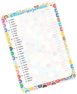 PartyStuff Color Theme Paper Games - Colour Jumble Set (12 Cards) Party & Fun Board Game