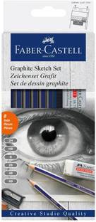FABER-CASTELL 2H HB B 2B 4B 6B SKetch Set Pencil