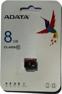 ADATA AUSDH8GCL10-RI Class 10 8 GB MicroSD Card Class 10 80 MB/s  Memory Card Compatible with Mobile