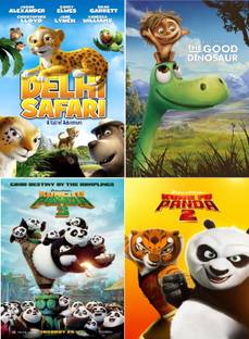 Delhi Safari , The Good Dinosaur , Kung Fu Panda 2 , Kung Fu Panda 3 in HD print in Hindi it's durn data DVD play only in computer or laptop it's not original without poster