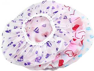 Holiday 3 in 1 packing Premium Quality Reusable Printed Shower Cap With Elastic Band(pack of 3)