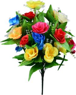 Yash Enterprises Multicolor Rose Artificial Flower