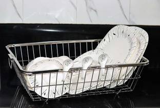 PALOMINO Dish Drainer Kitchen Rack Plastic PALOMINO High Grade Stainless Steel Dish Drainer/Dish Drying Rack/Plate Stand/Kitchen Utensils - (Size 2) (Medium)