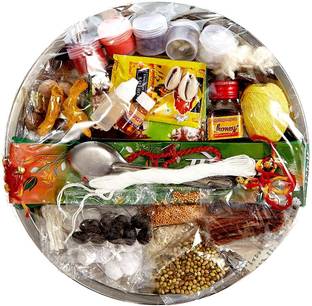 ME & YOU 1 Pooja Thali With 31 Items Set Stainless Steel